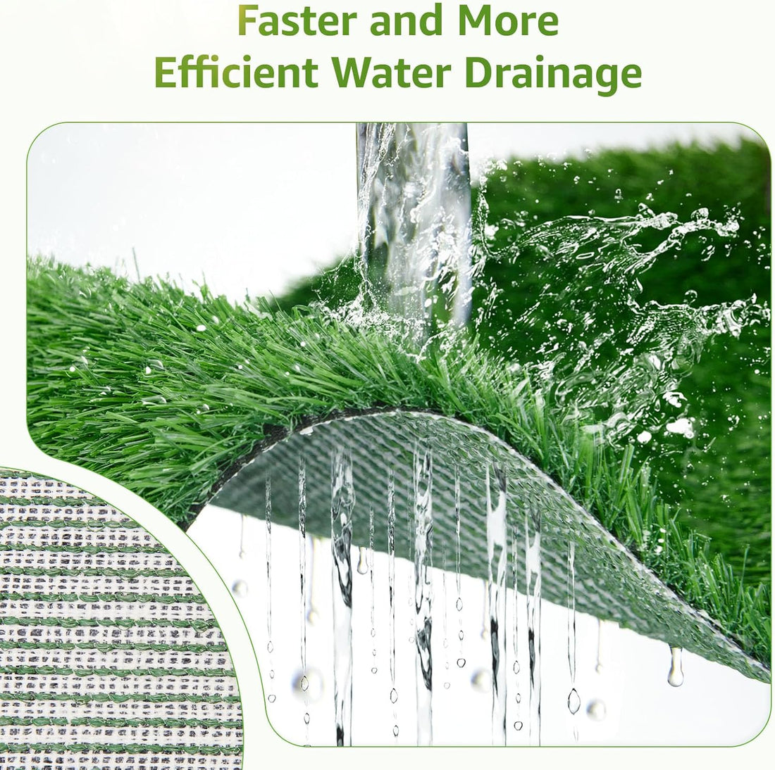 LOOBANI Dog Grass Pee Pads, 2 Pack Artificial Grass for Potty Tray