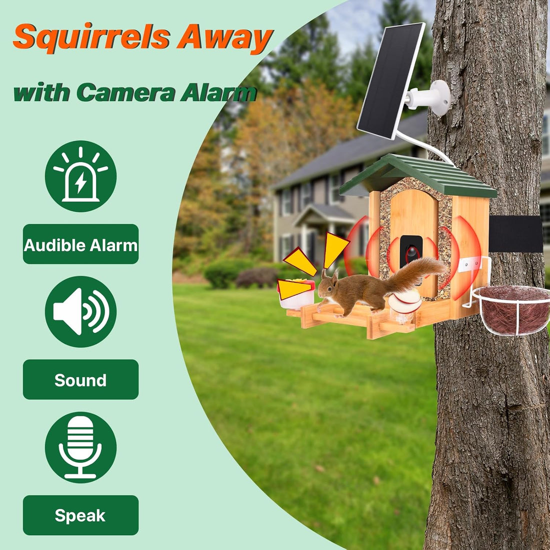 Smart Bird Feeder with Camera Solar Powered