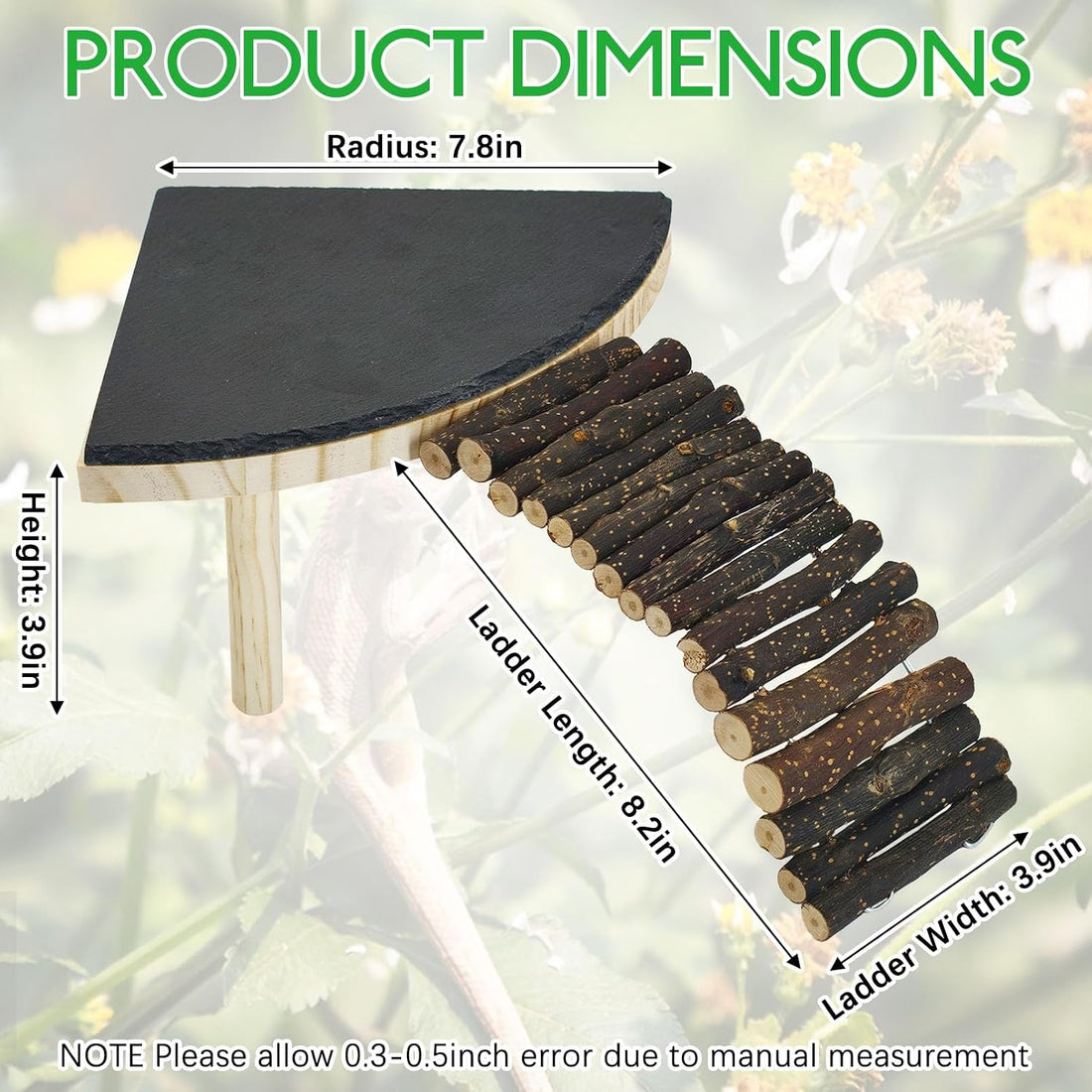 BNOSDM Bearded Dragon Basking Platform Climbing Rocks for Reptiles