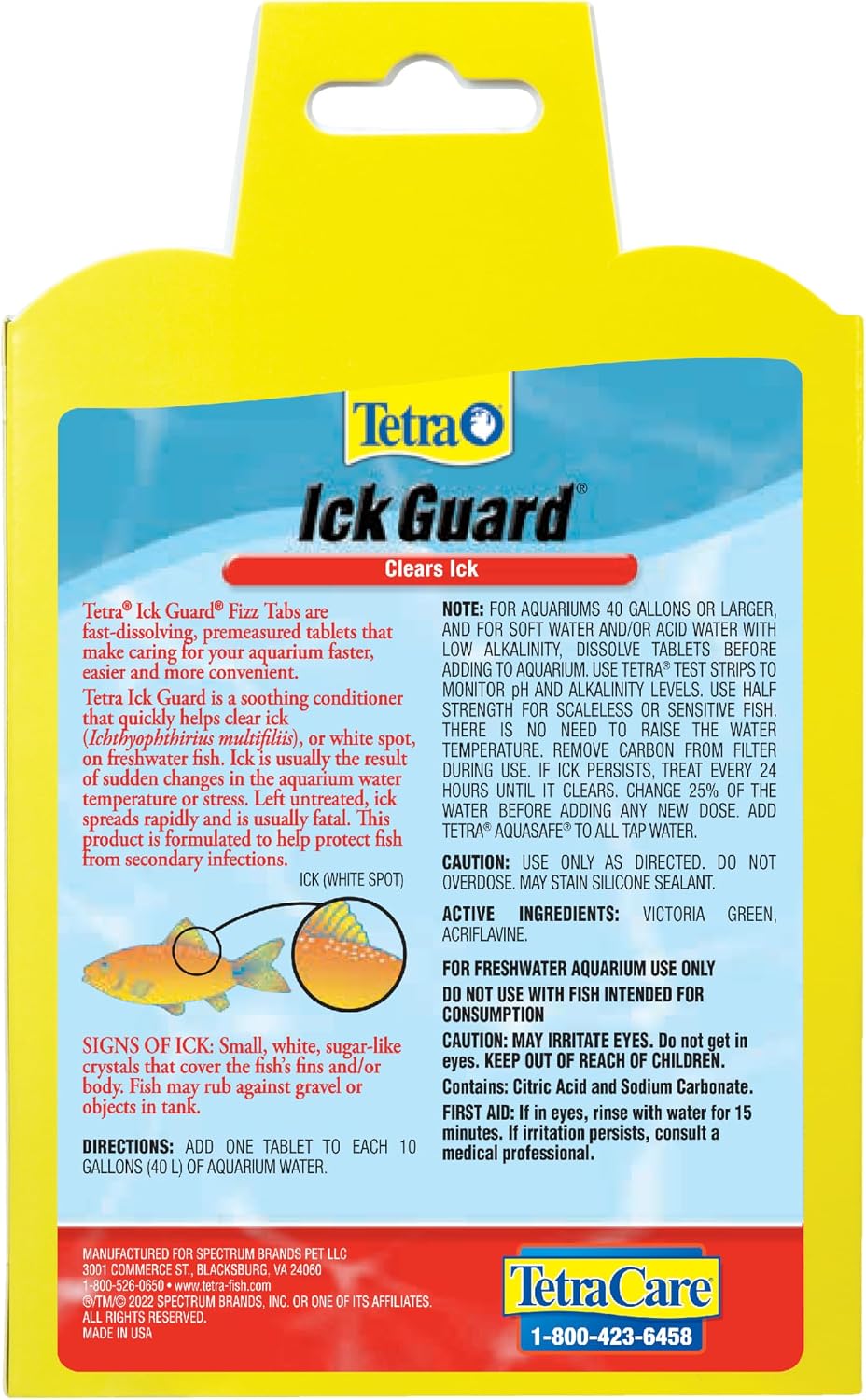 Tetra Ick Guard Conditioning Remedy for Fish, 8 Count