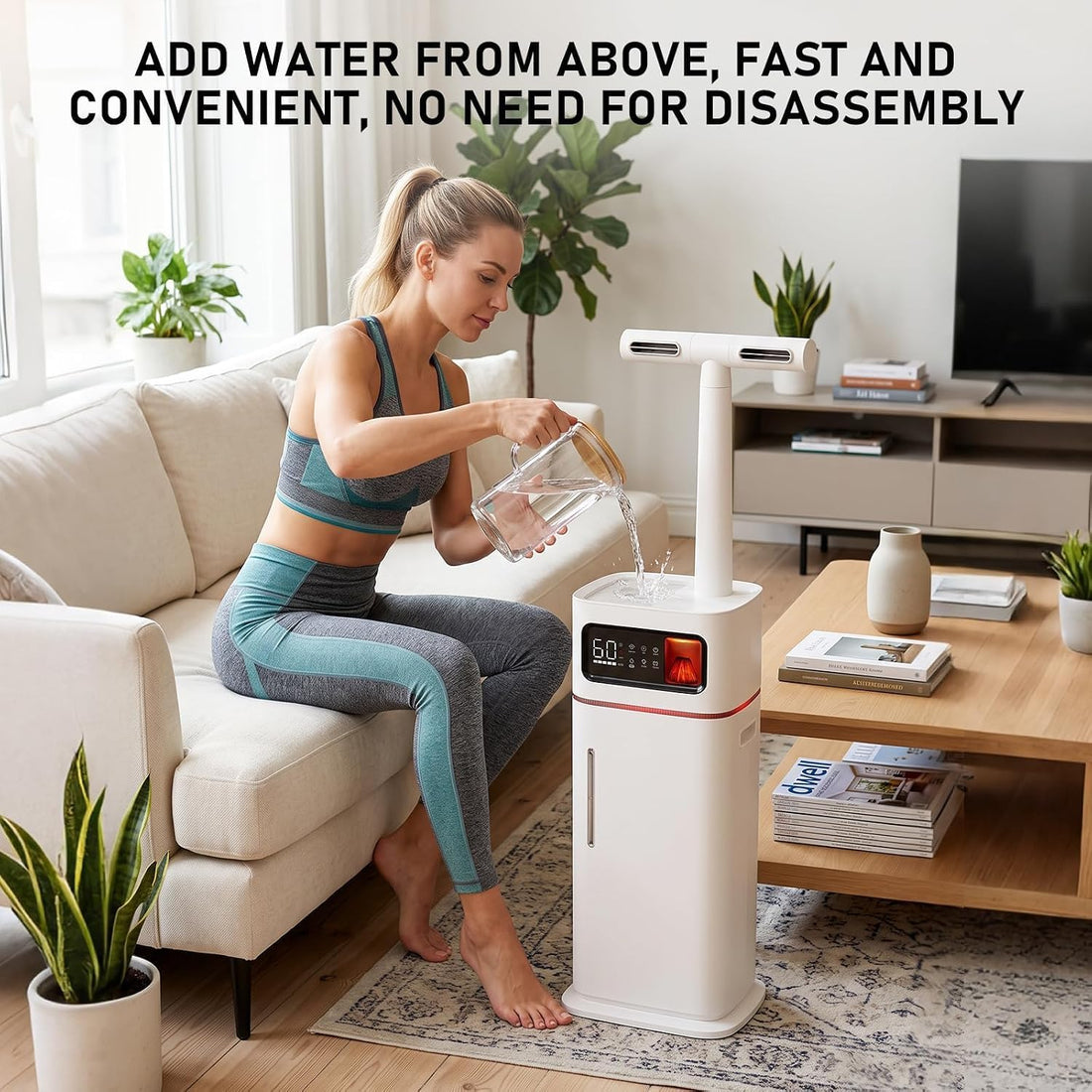 20L Cool Mist Humidifier for Large Rooms, Top Fill with Remote Control