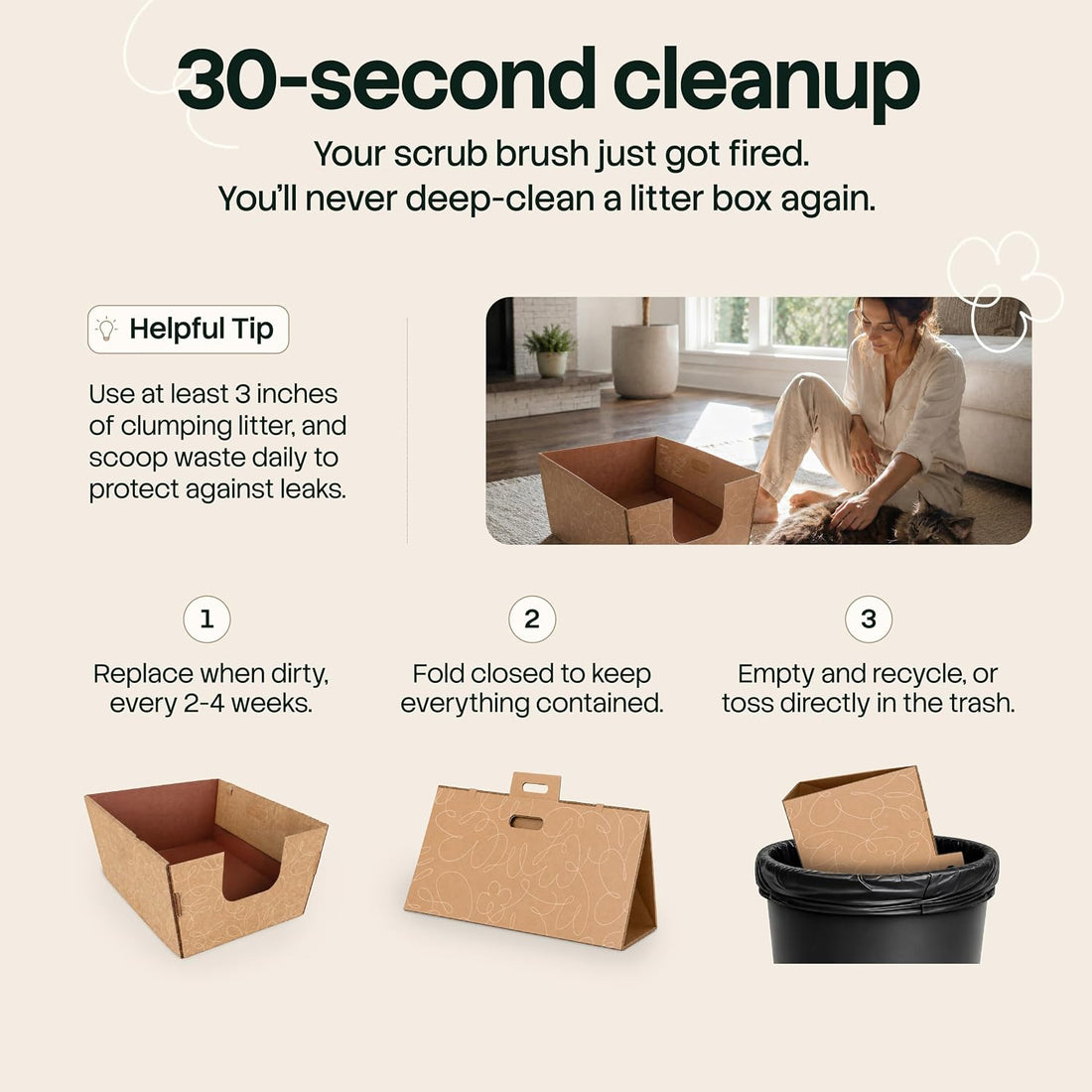 Cats Desire Disposable Litter Box, Extra Large 8.5" Tall Sides