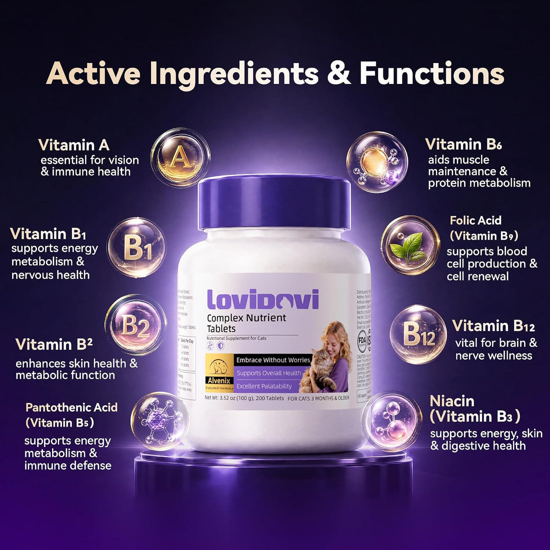 Cat Allergen Reducing Multivitamin Neutralize 4 Fel d Allergens