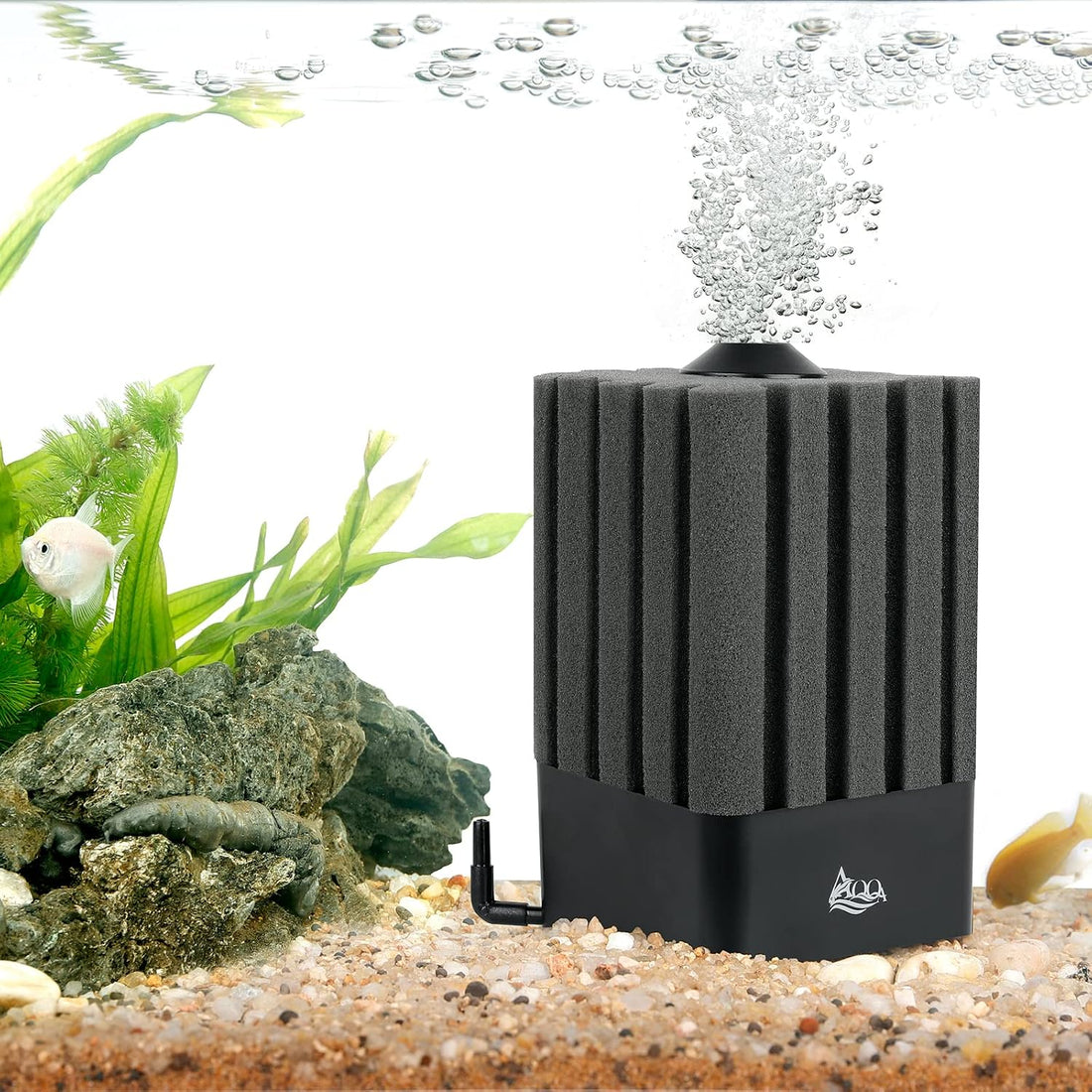 AQQA Aquarium Sponge Filter for 5-20 Gallon