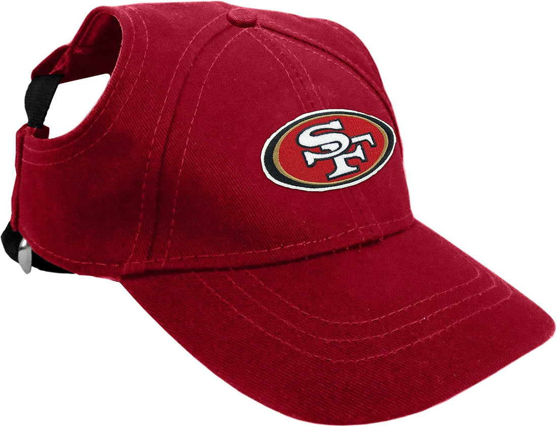 Littlearth NFL San Francisco 49ers Pet Baseball Hat, Team Color, Large