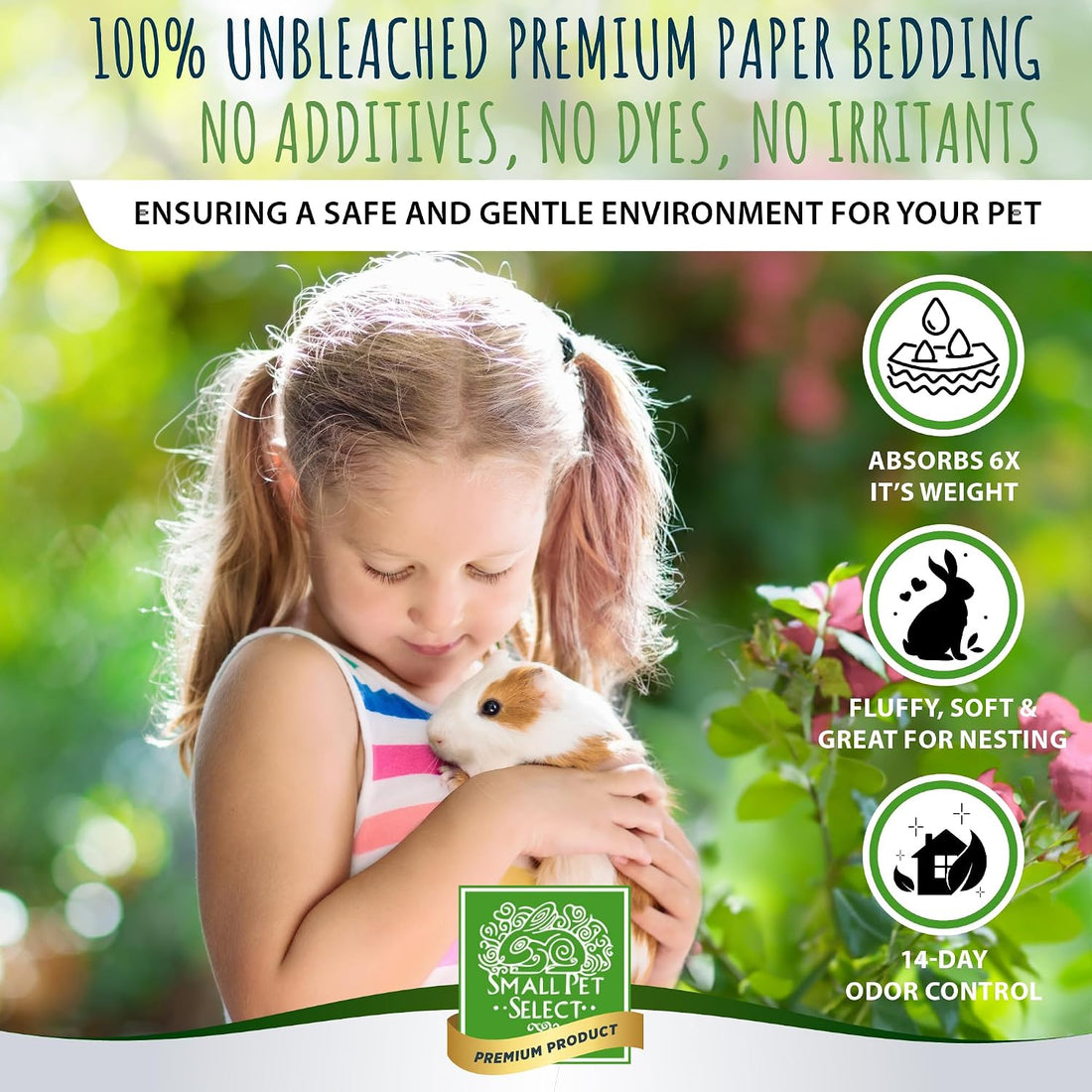 Small Pet Select Rose Paper Bedding, Odor Control, 56 L