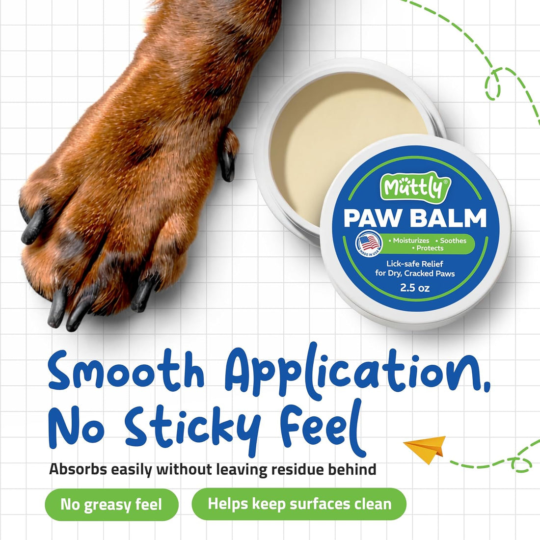Paw Balm Jar 2.5 oz - Targeted Paw Care with Hands-On Application
