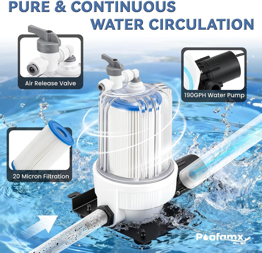 Poafamx Ice Bath Chiller 1/3 HP with External Filter & Water Pump