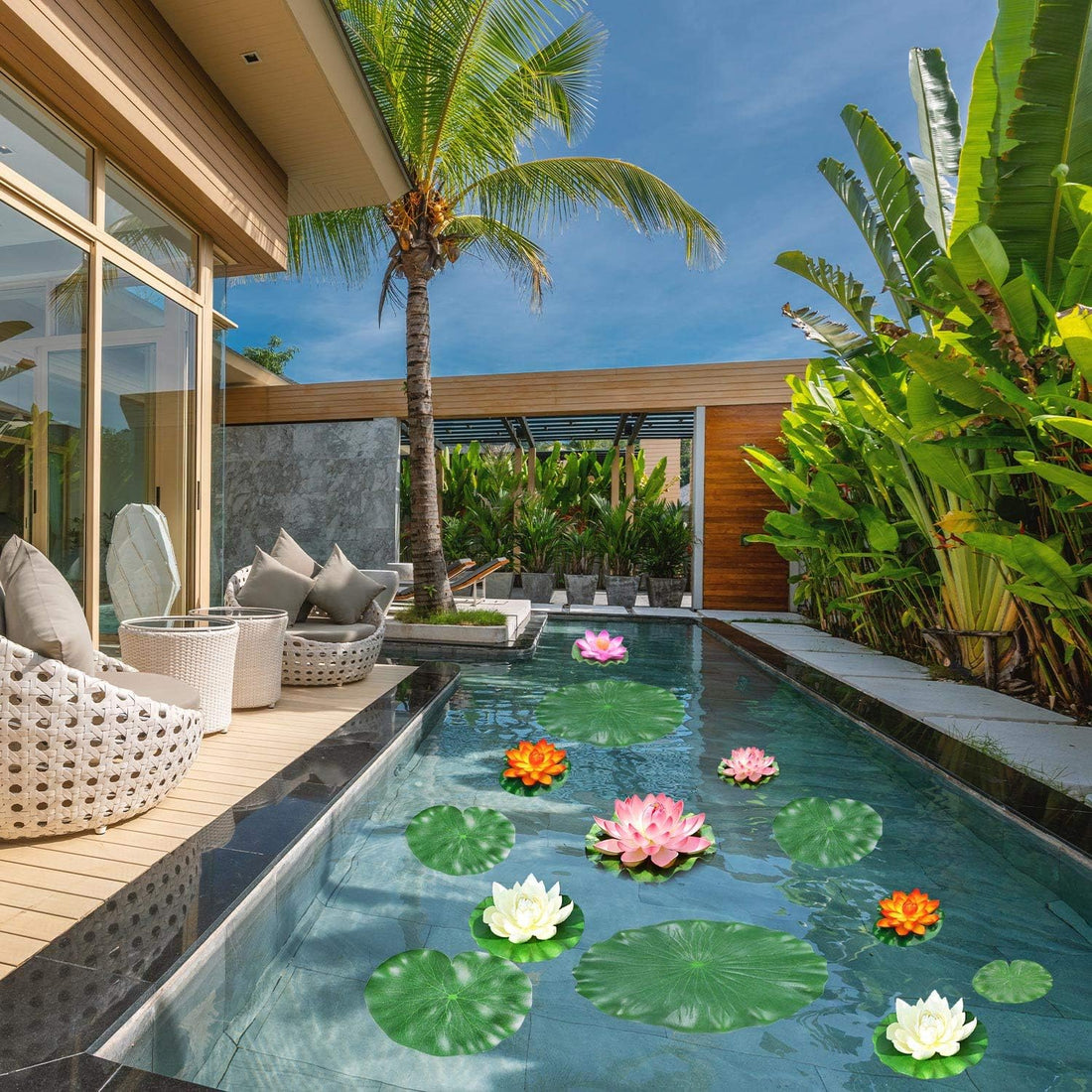 20 Pcs Artificial Lily Pads for Ponds