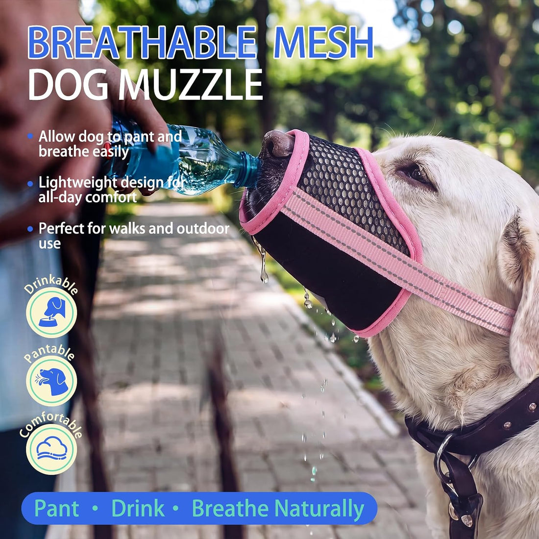 MIGOHI 2 Pack Dog Muzzle for Small Dogs,Soft Breathable Mesh