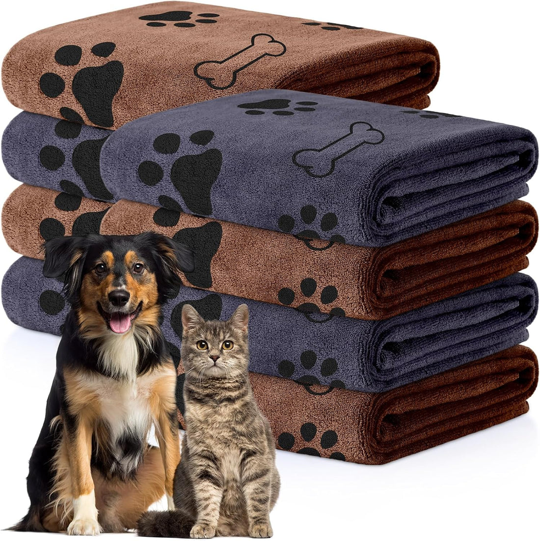 Chumia 8 Pcs Dog Towel for Drying