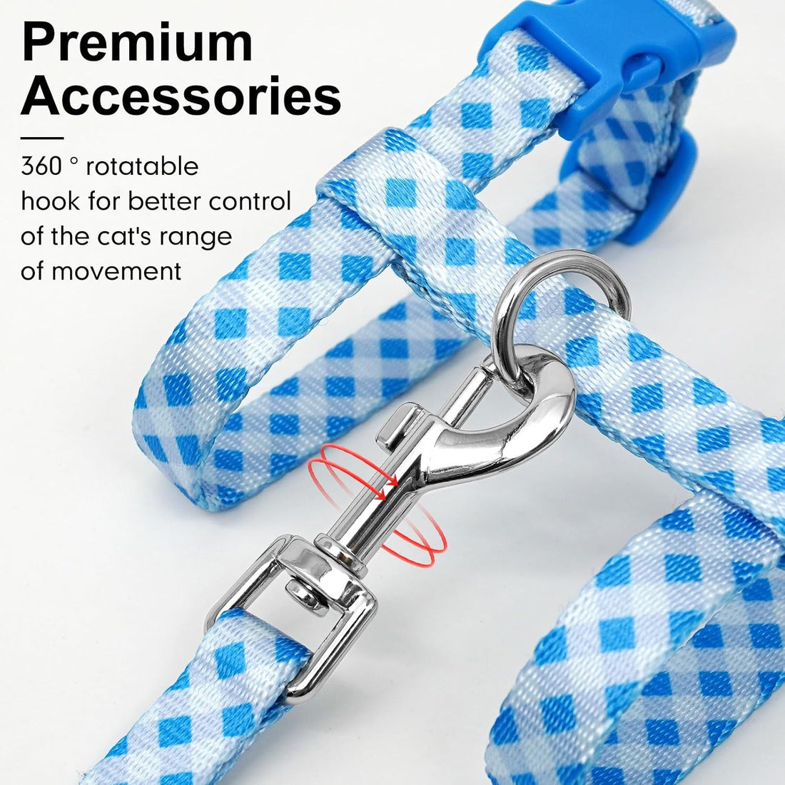 azuza Cat Harness and Leash Set, Escape Proof for Safe Walking