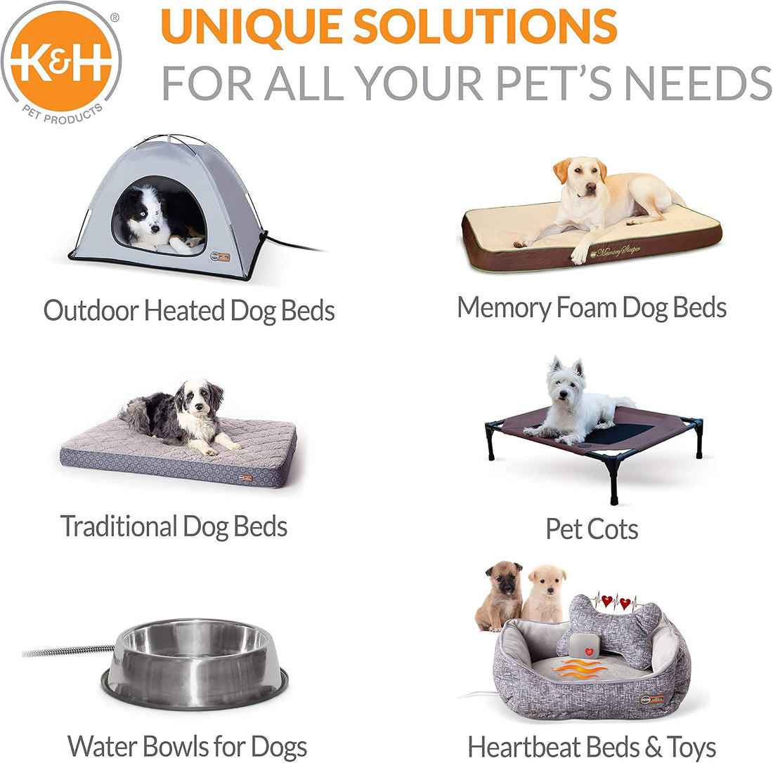 K&H PET PRODUCTS Self-Warming Crate Pad Mocha X-Small 14 x 22 Inches