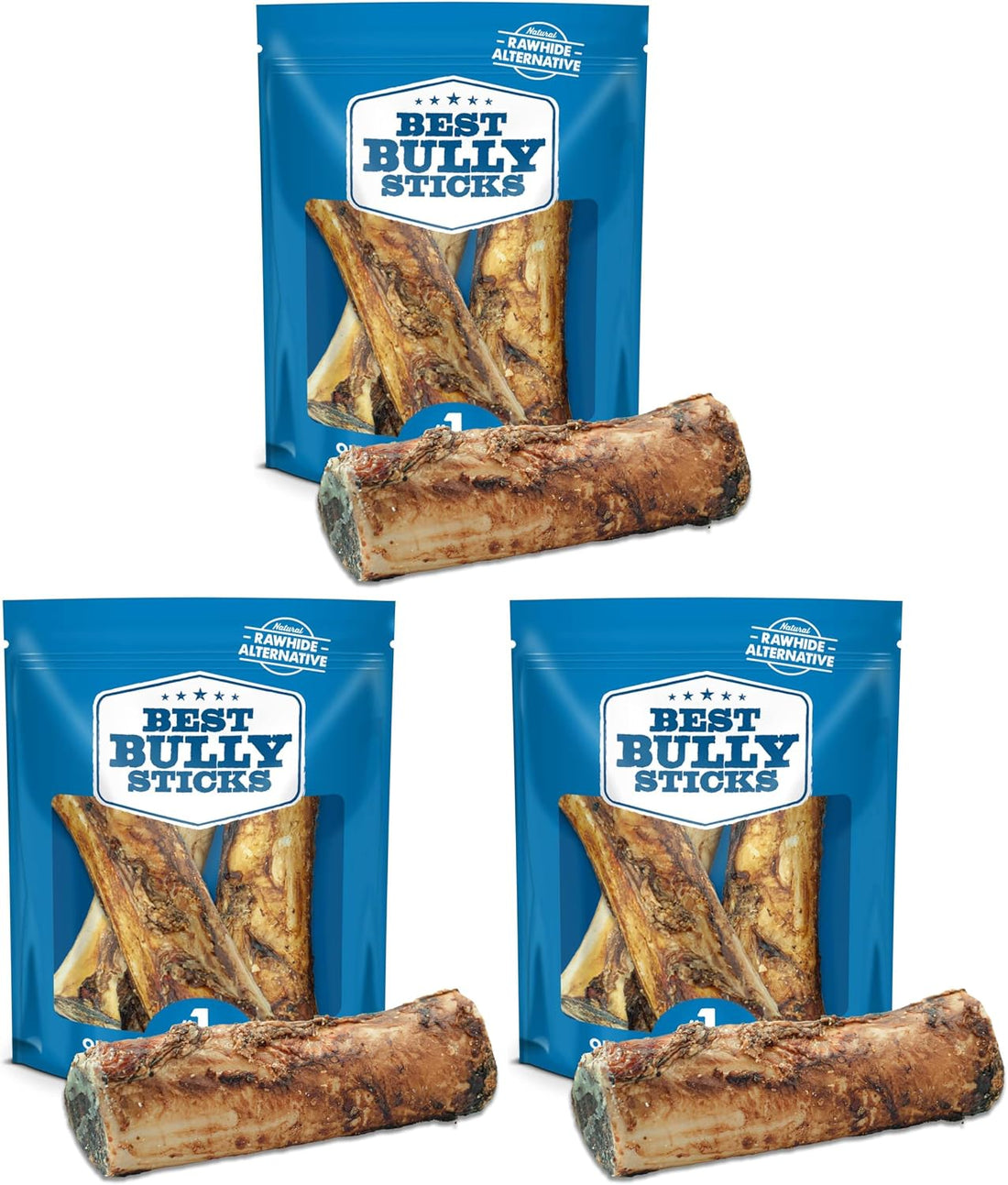Best Bully Sticks Marrow Bones for Dogs, Large, 3 Count
