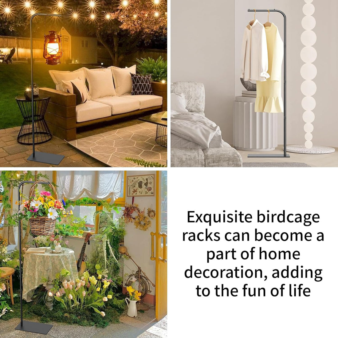 TBTFW 67 Inch High Hanging Bird Cage Stand