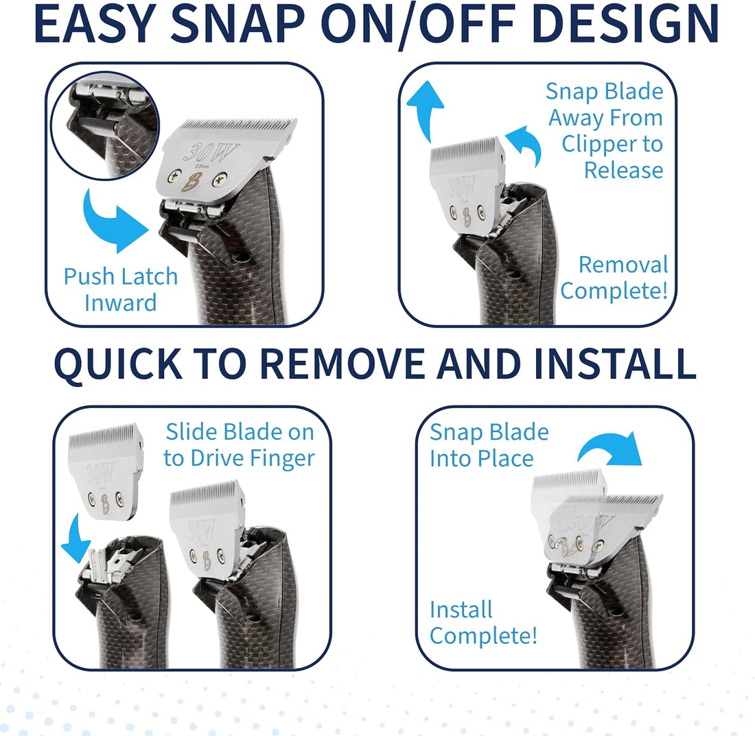 Bucchelli Detachable A Series Wide 30 Blades for Dog Grooming Cuts