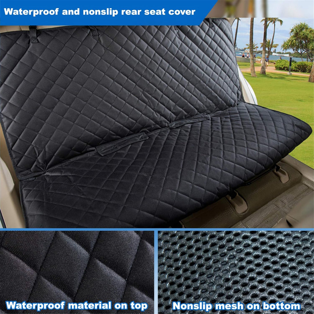VIEWPETS Bench Car Seat Cover Protector - Waterproof