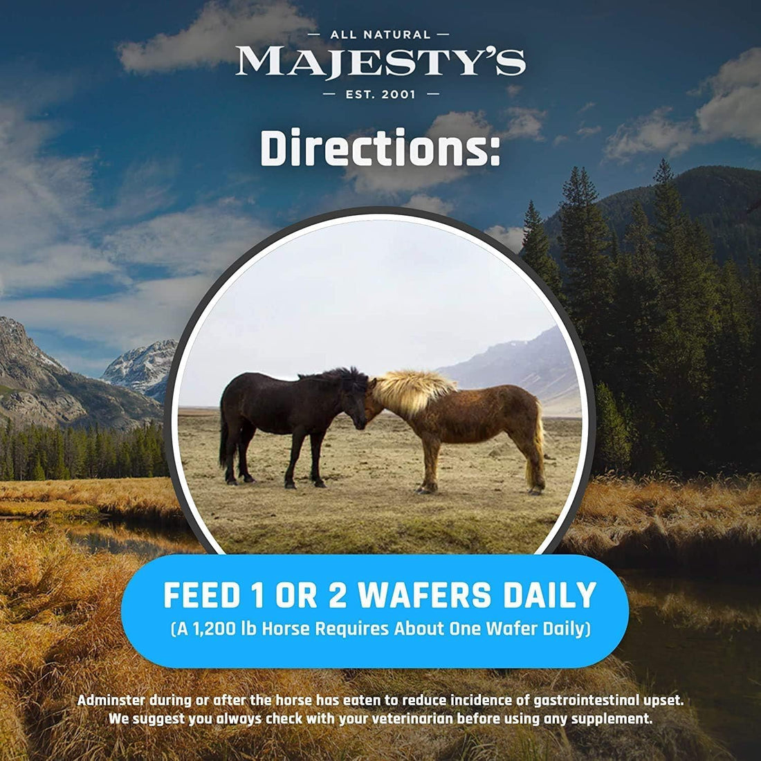 Majesty's KALM+ Wafers- Horse/Equine Balanced Behavior and Normal