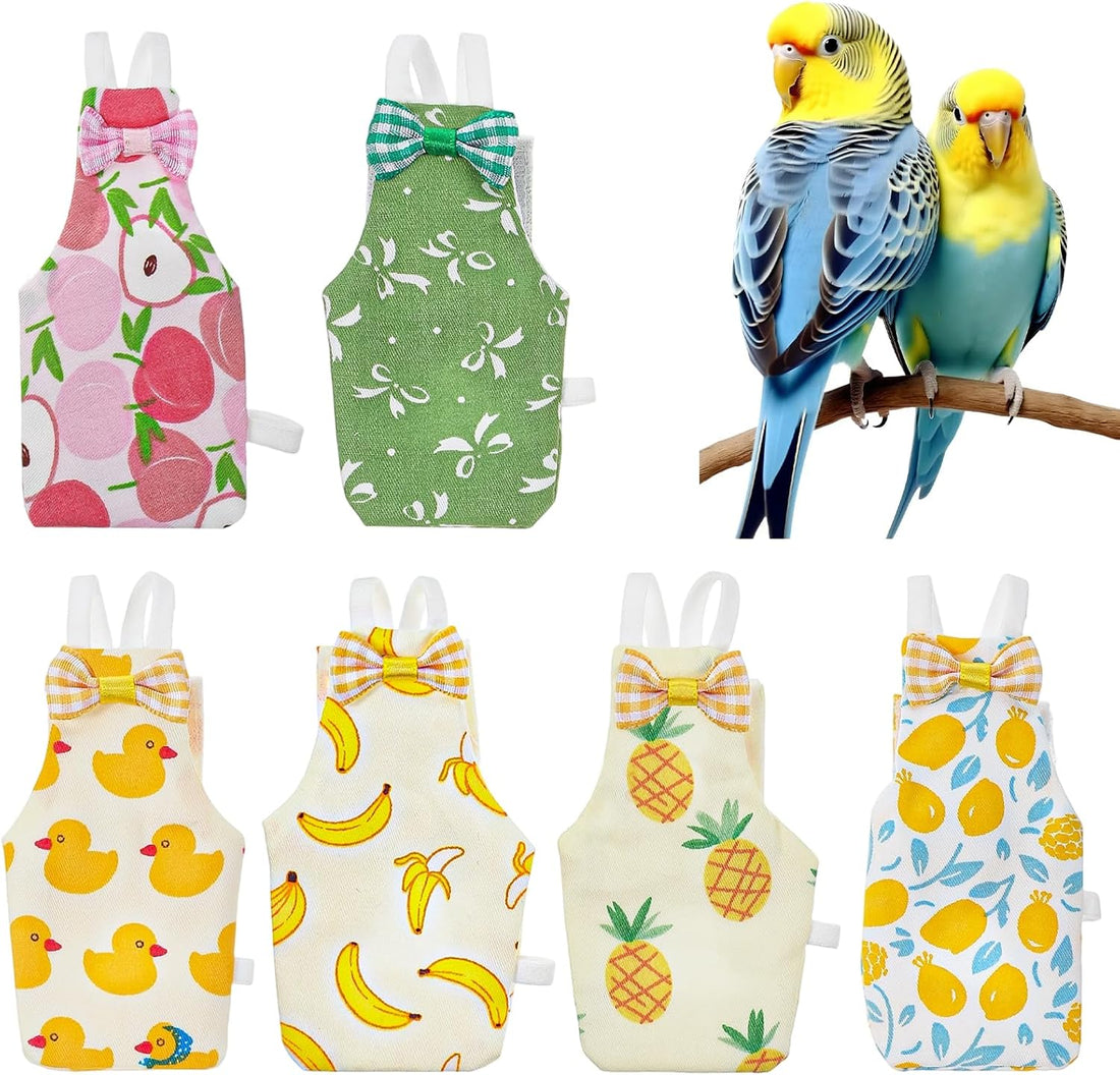 6Pcs Bird Diaper - Reusable Parrot Diapers with Waterproof Inner
