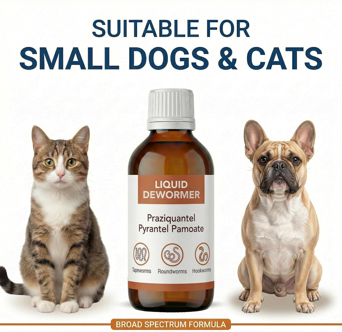 Praziquantel & Pyrantel Liquid Dewormer for Dog and Cat 6-25 lbs