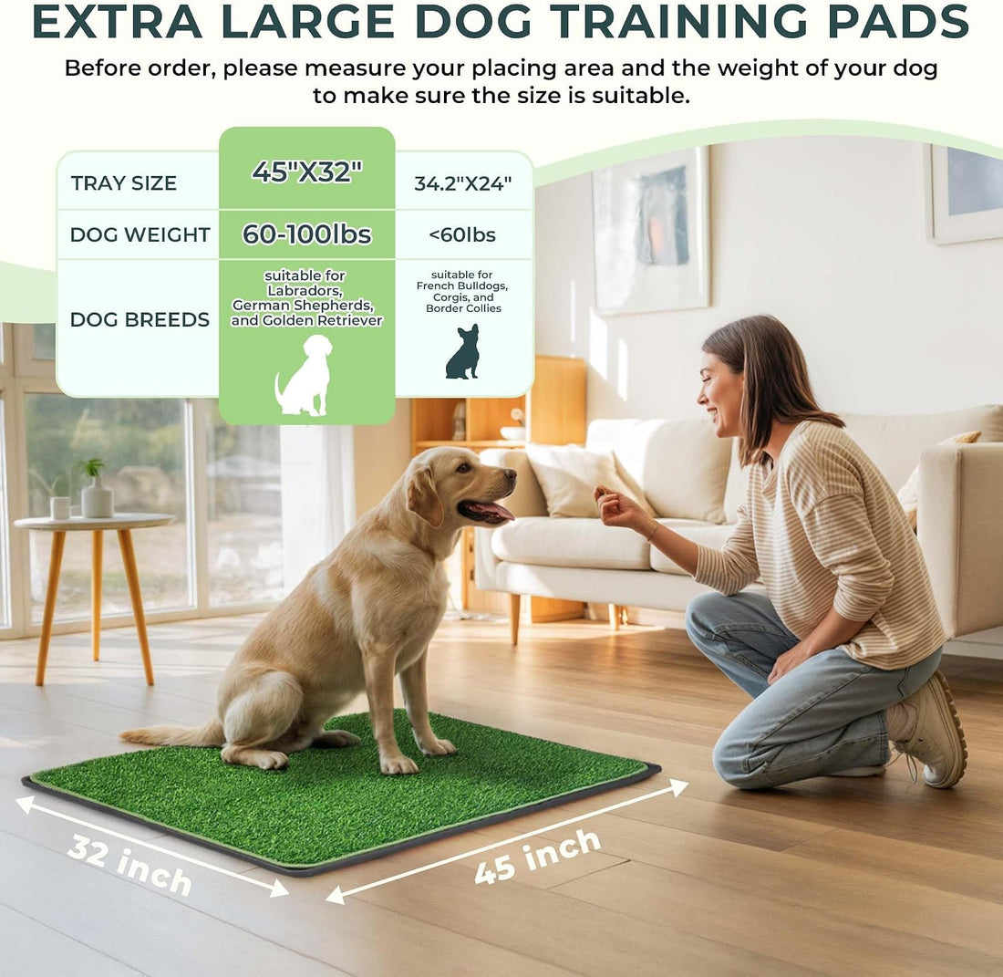 BurgeonNest Dog Grass Pad with Tray 34.2"x24"