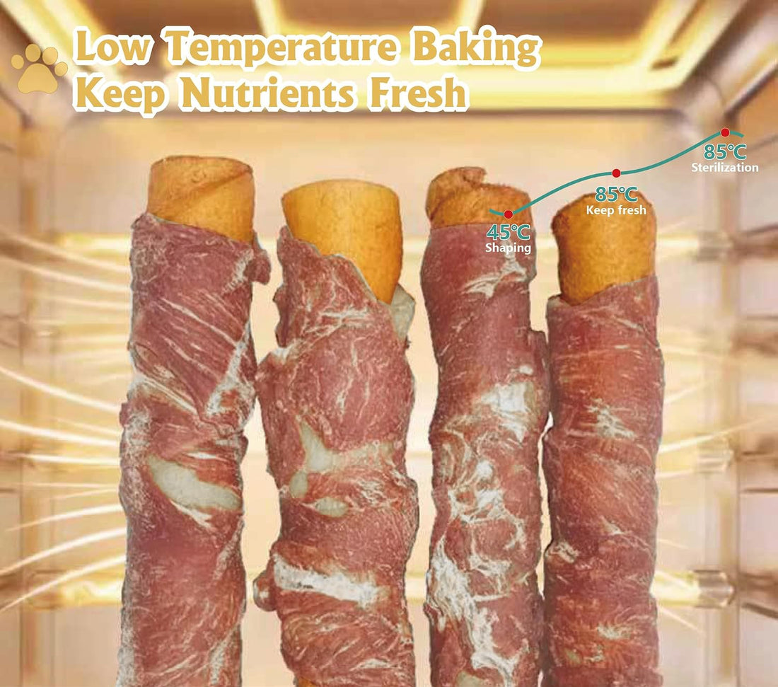 5Pcs 5" Chicken Wrapped Smoked Rawhide Rolls with Chicken Liver-10.6
