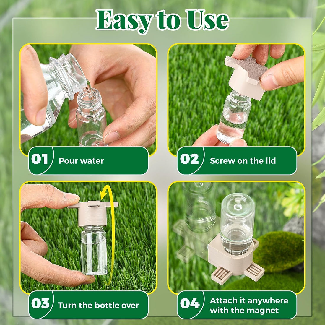 2 Pcs 10ML Jumping Spider Water Dispenser with Magnets