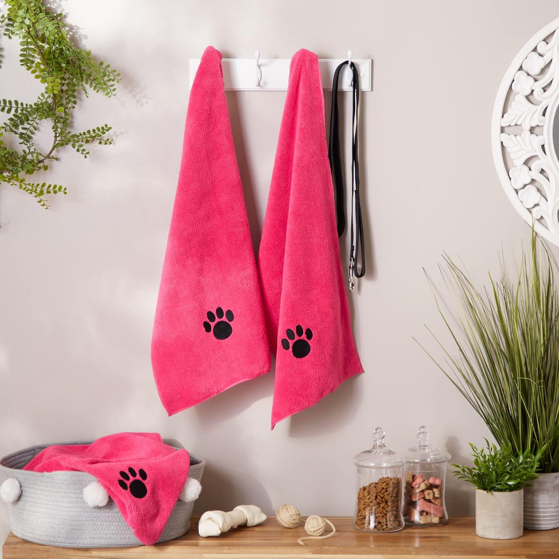 Bone Dry Pet Grooming, Embroidered Microfiber Towel Drying Collection