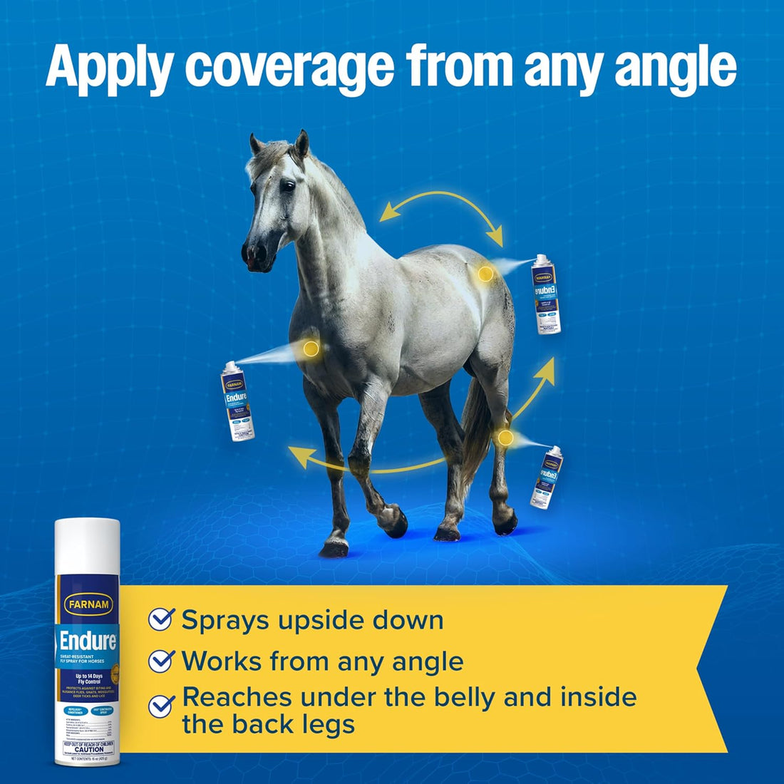 Farnam Endure Fly Spray for Horses, Long-Lasting Fly Repellent