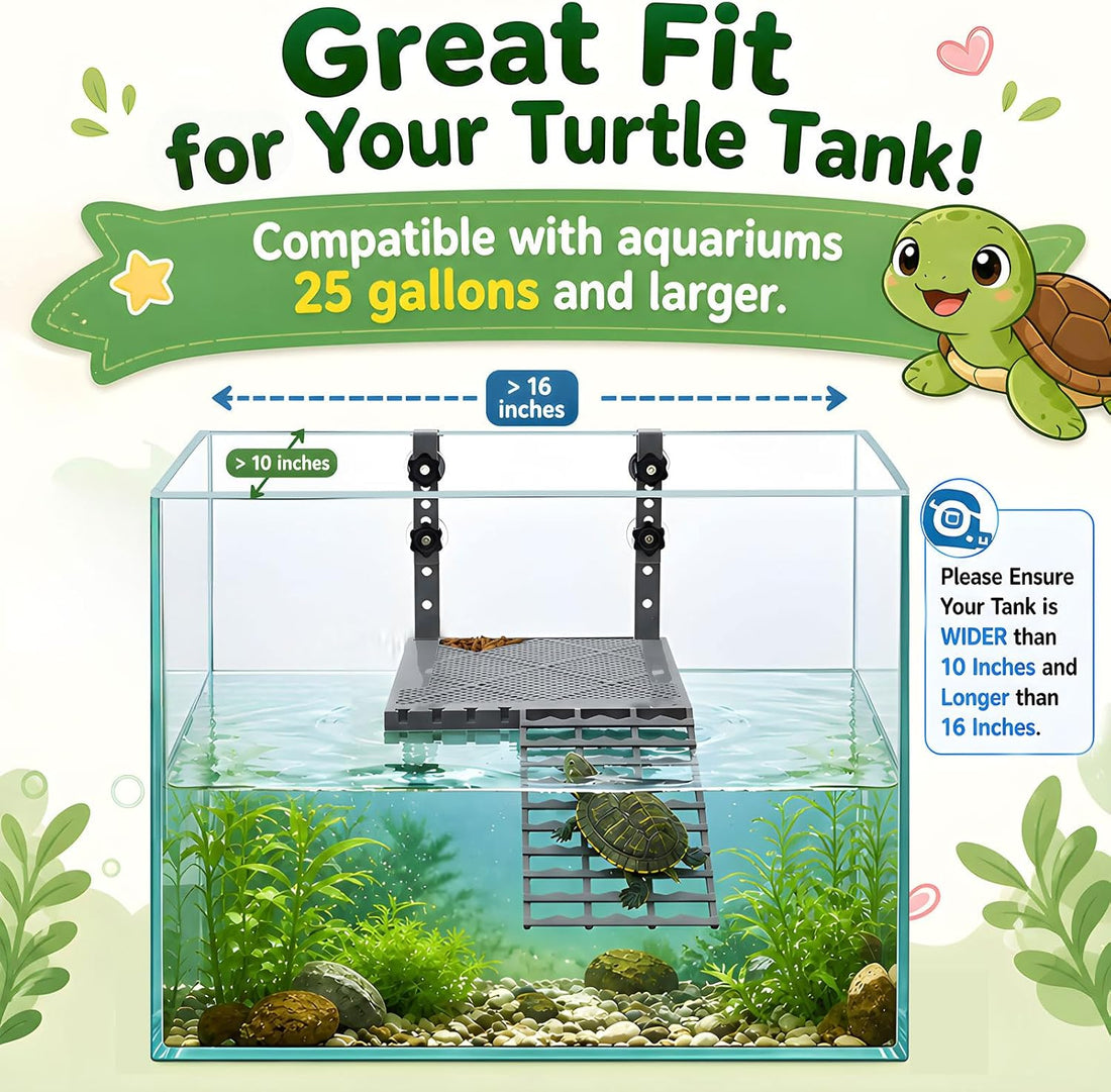 Adjustable Hanging Turtle Basking Platform, Turtle Dock