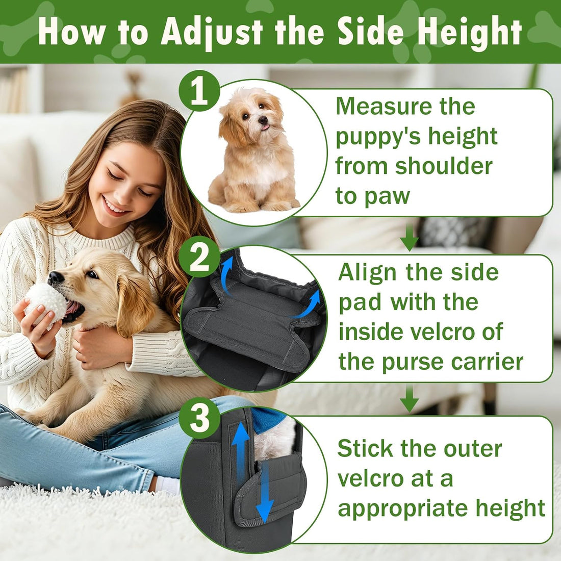 Dog Purse Carrier for Small Dogs Under 10 lbs Soft Sided Pad