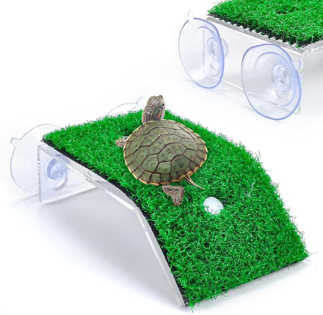 Keedolla Small Turtle Basking Platform Simulation Grass Turtle Ramp