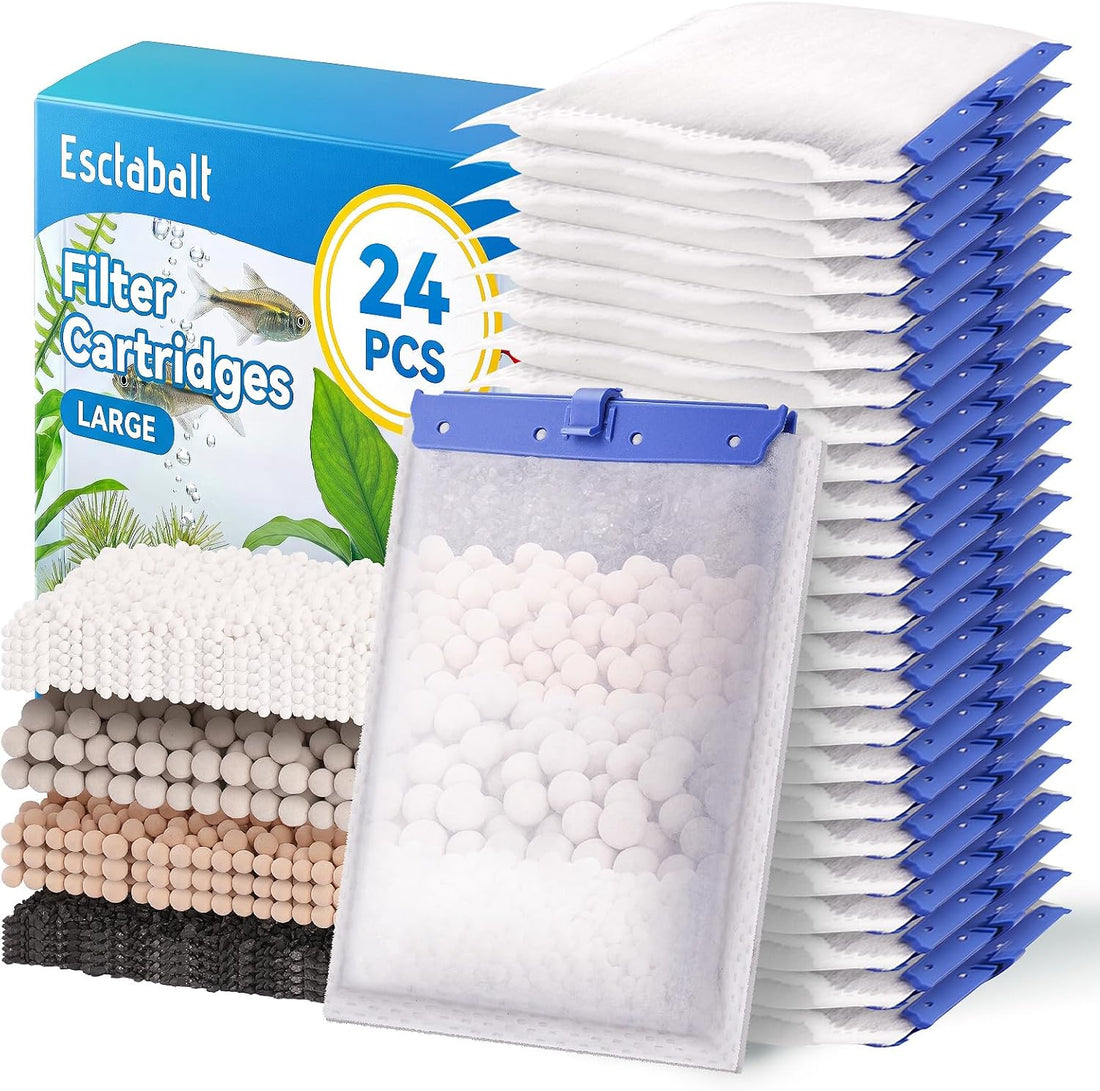 Upgraded 16-Pack Large Filter Cartridges for Tetra Whisper Bio Bag