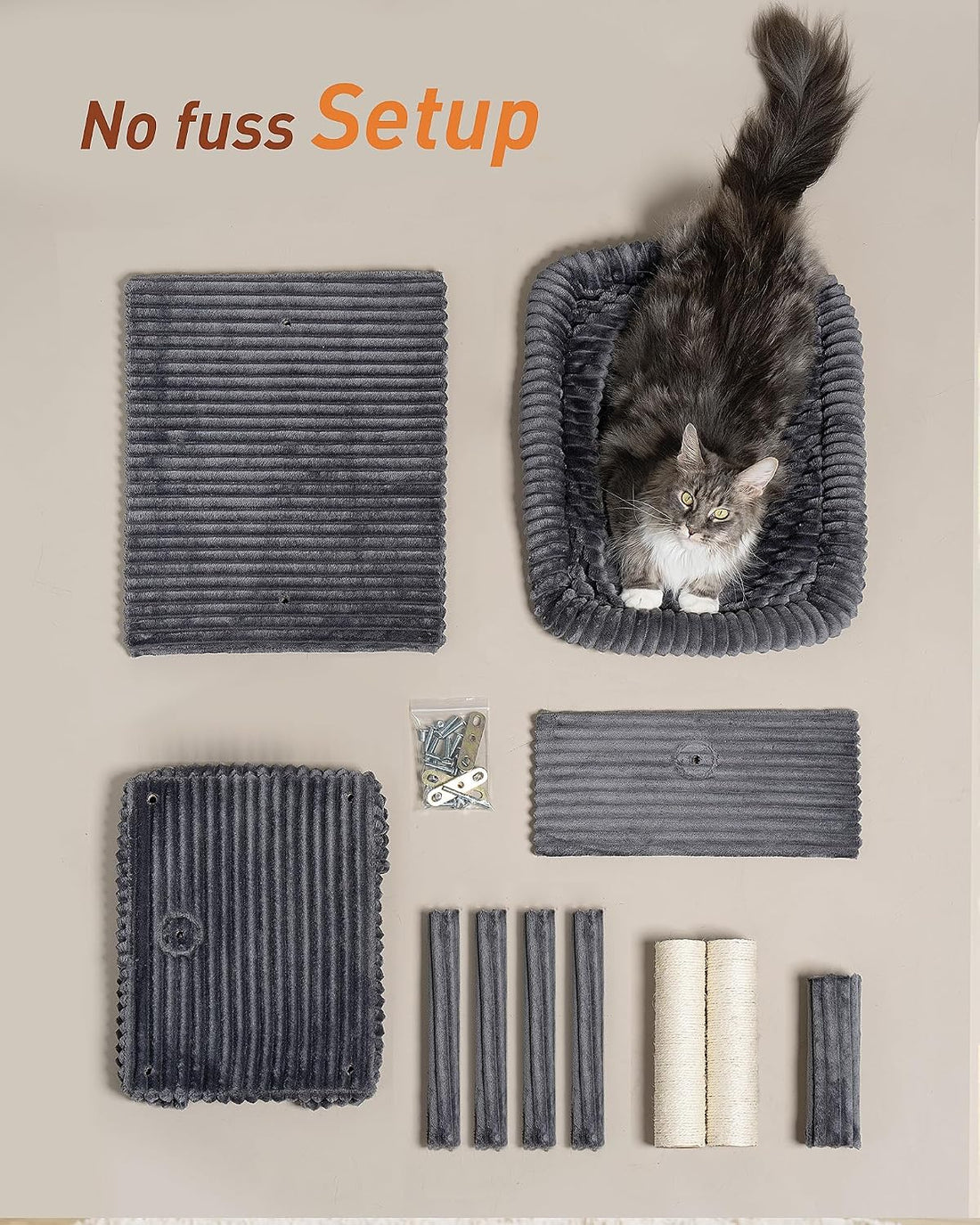 22.8" Cat Tree for Large Cat, 20.9 * 15.7in Large Perch