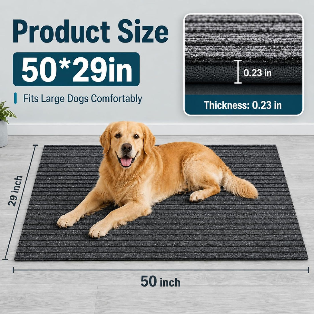 60 * 46in Mat for Under Dog Crate
