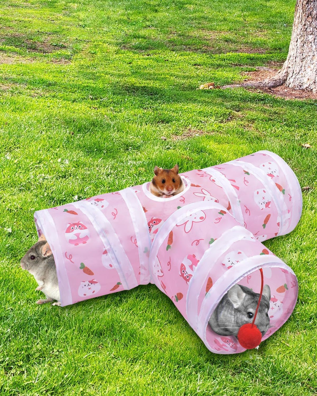 Bissap Rabbit Tunnel, 9.8'' Collapsible Bunny Tunnel and Tube 3 Ways