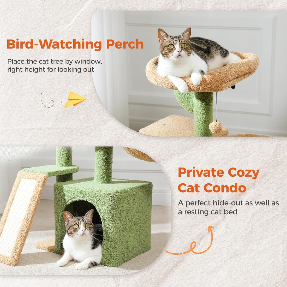 PETEPELA Cactus Cat Tree for Indoor Cats