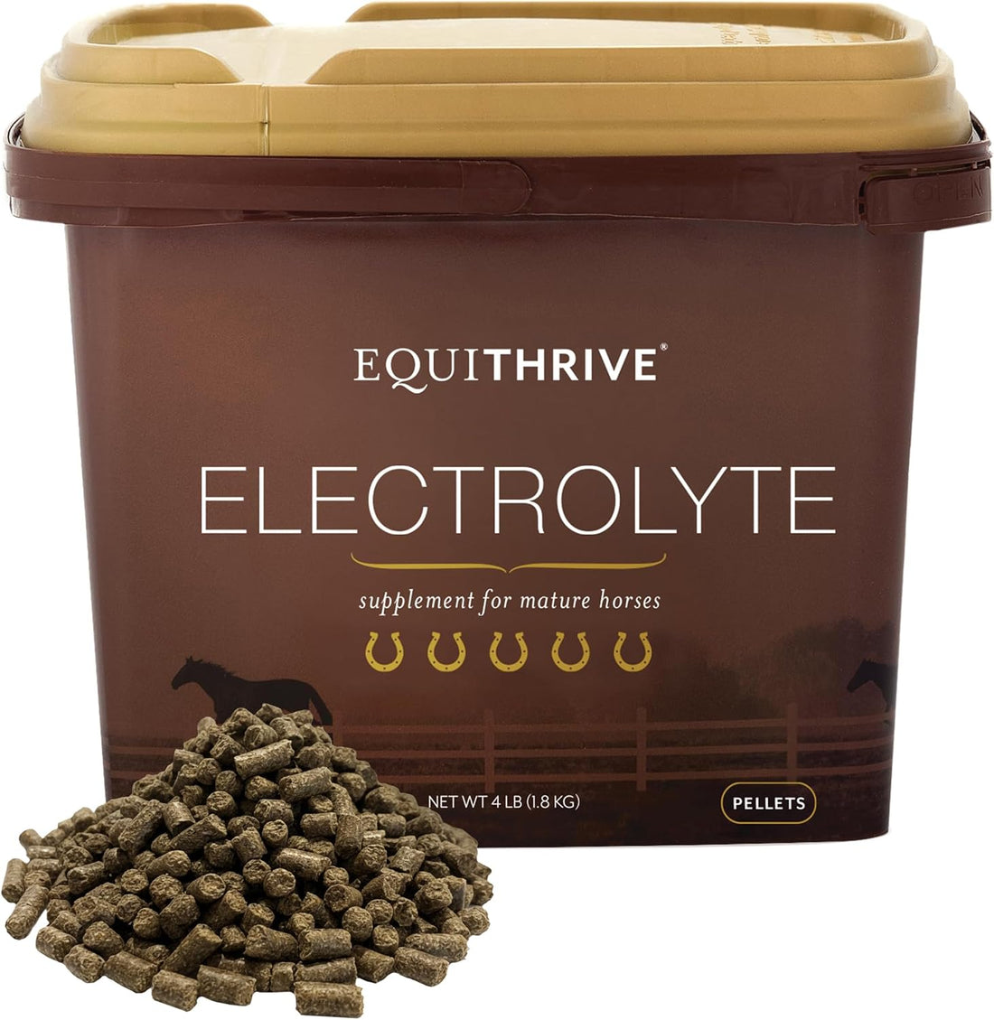 Equithrive Electrolyte Pellets Horse Supplement, 4 lbs, 20 Day Supply