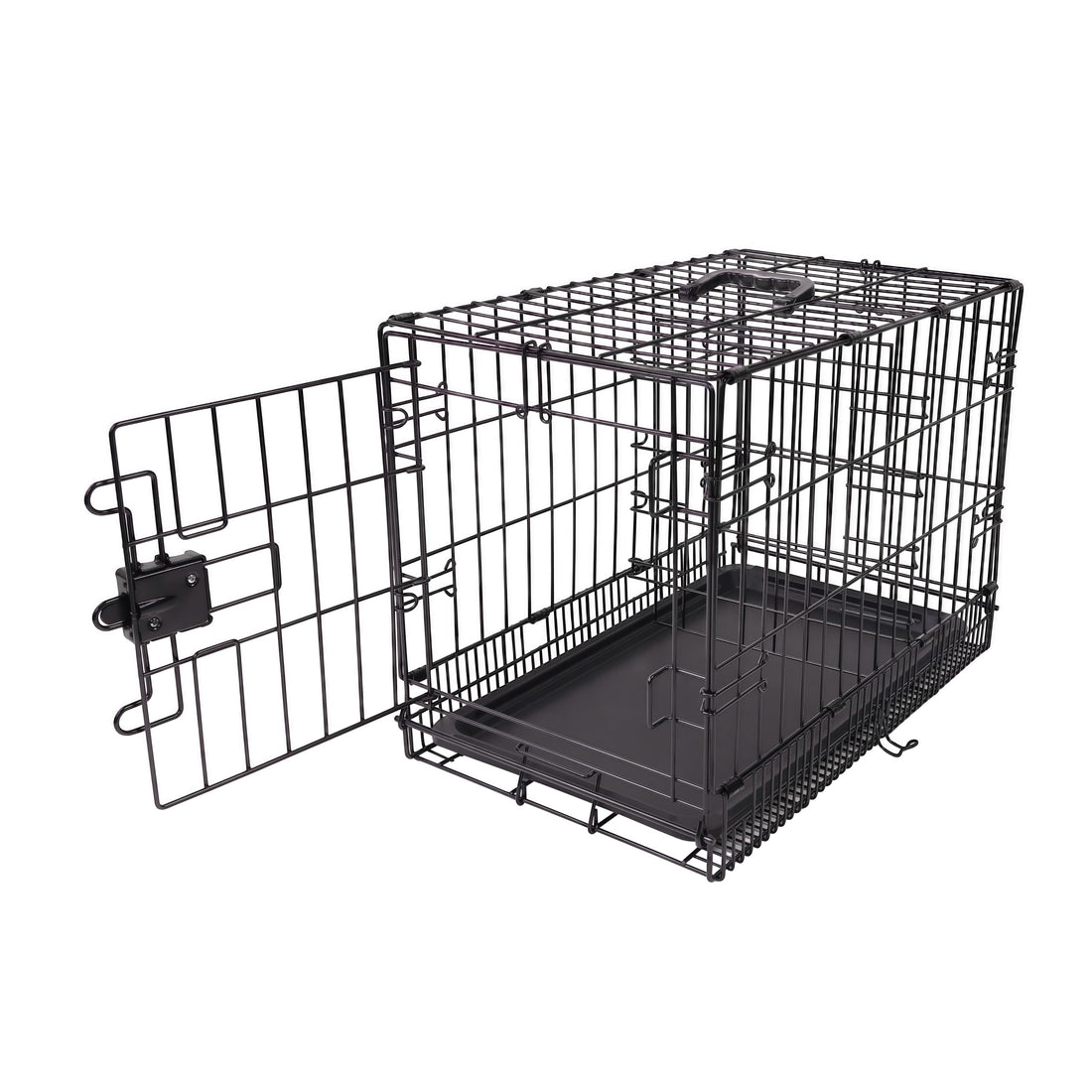 Portable, Foldable Metal Wire Dog Crate with Removable Tray
