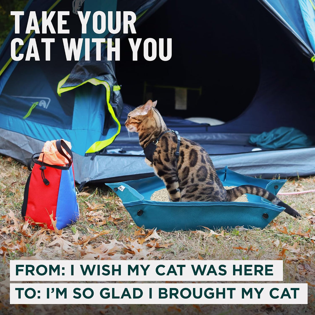 OutdoorBengal Go Litter™ Portable Travel Litter Box Set for Cats