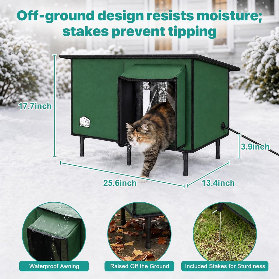 Large Heated Outdoor Cat House