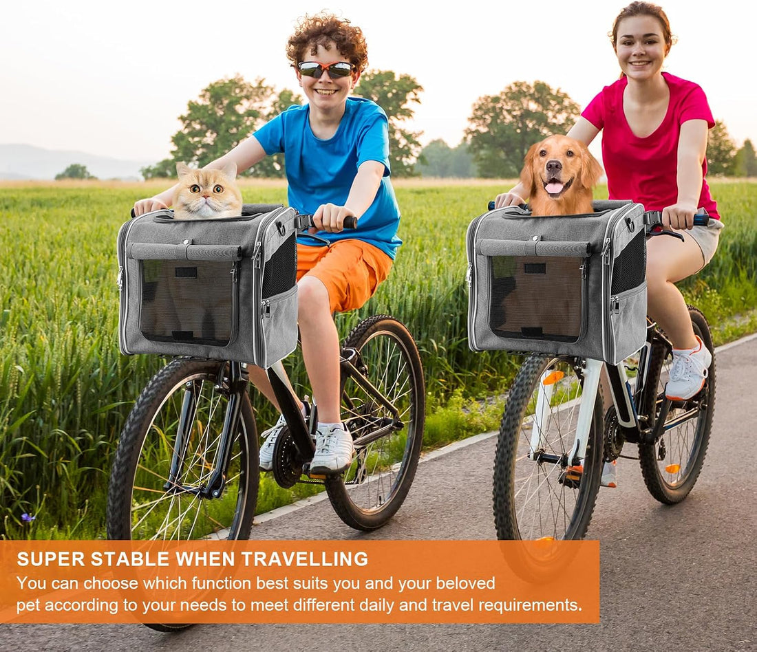 Xixter Dog Basket for Bike, Suitable for Small & Medium Pet Up to 10