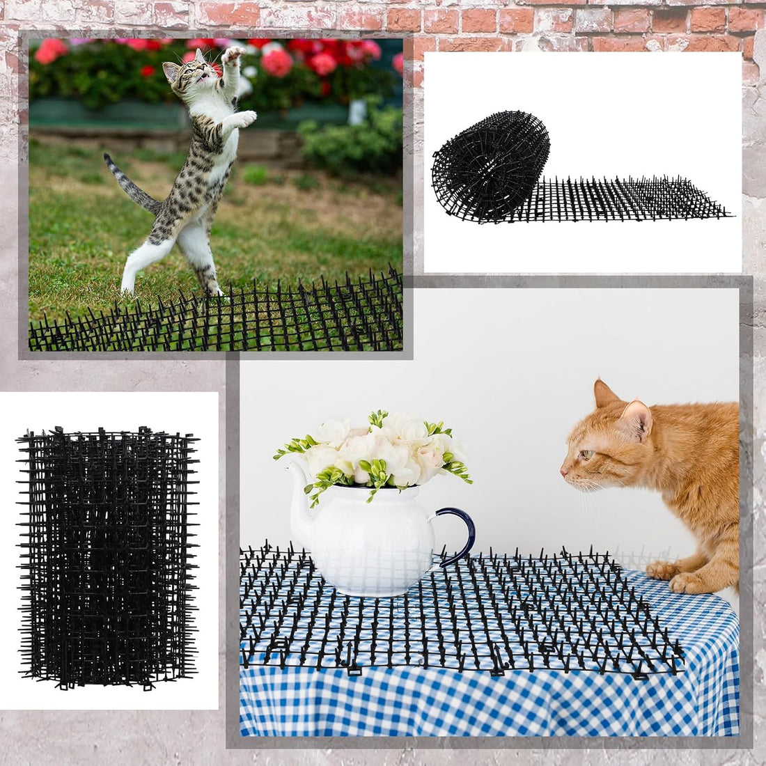 Abbylike 3 Pack 6.5 ft Cat Repellent Mat with Soft Spikes