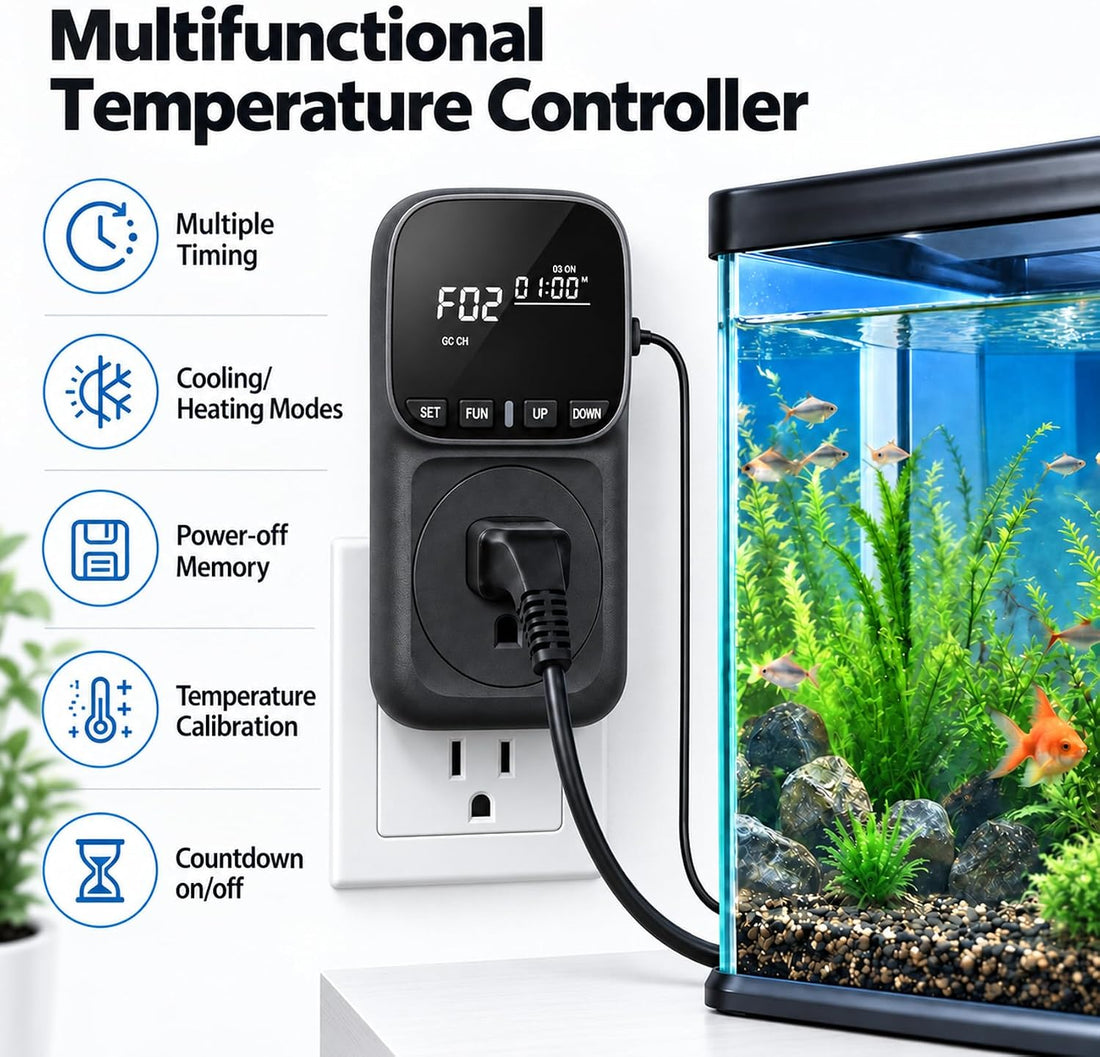 Digital Temperature Controller Outlet 15A/1800W Thermostat