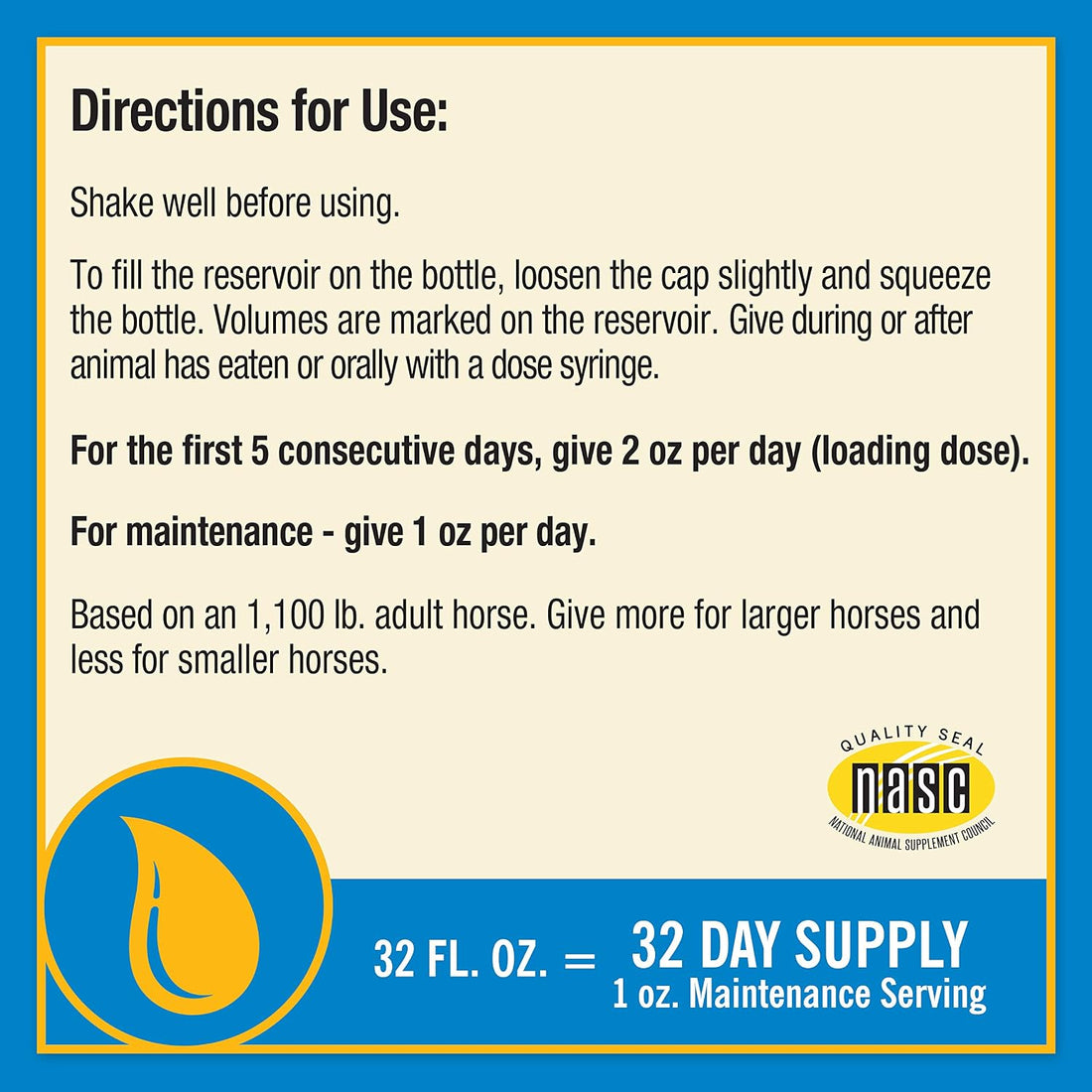Farnam Fluidflex Glucosamine Joint Supplement for Horses, 32 oz.