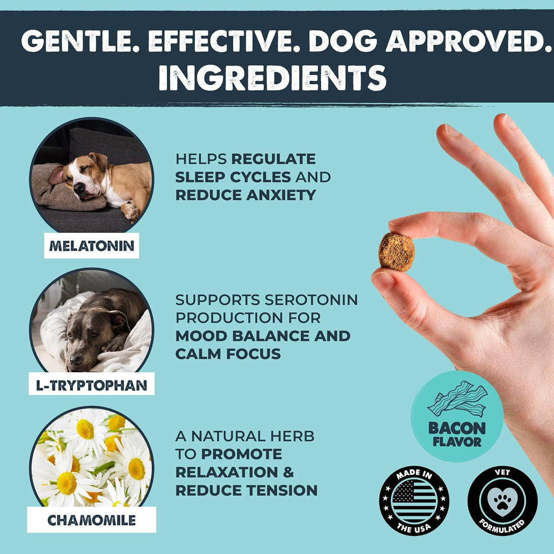 Mighty Paw Calming Chews for Dogs with Melatonin, Waggables, 120 Count