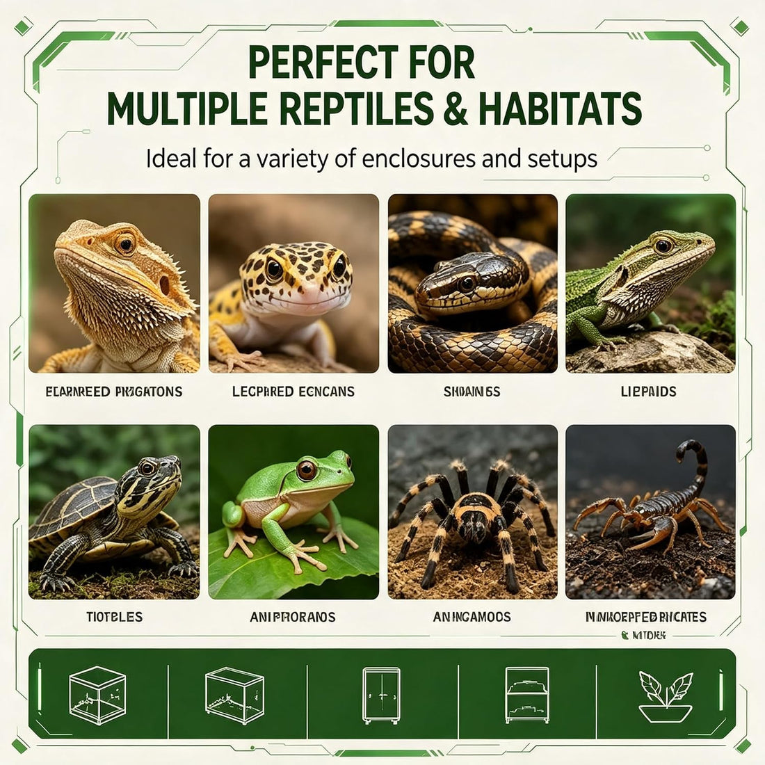 Reptile Odor Eliminator, Photocatalytic Terrarium Deodorizer