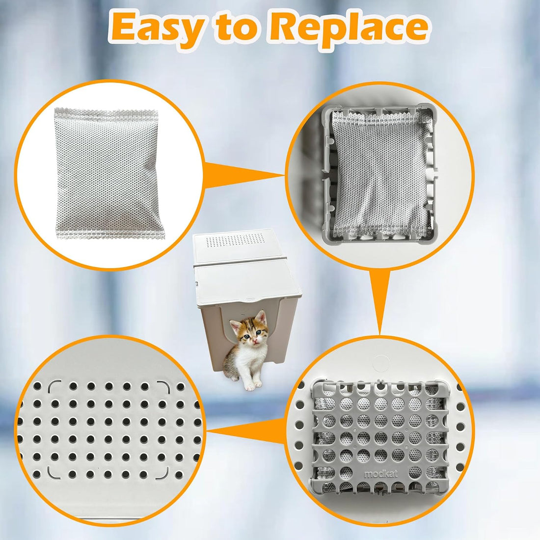Activated Charcoal Filters Refills for Modkat Flip Litter Box