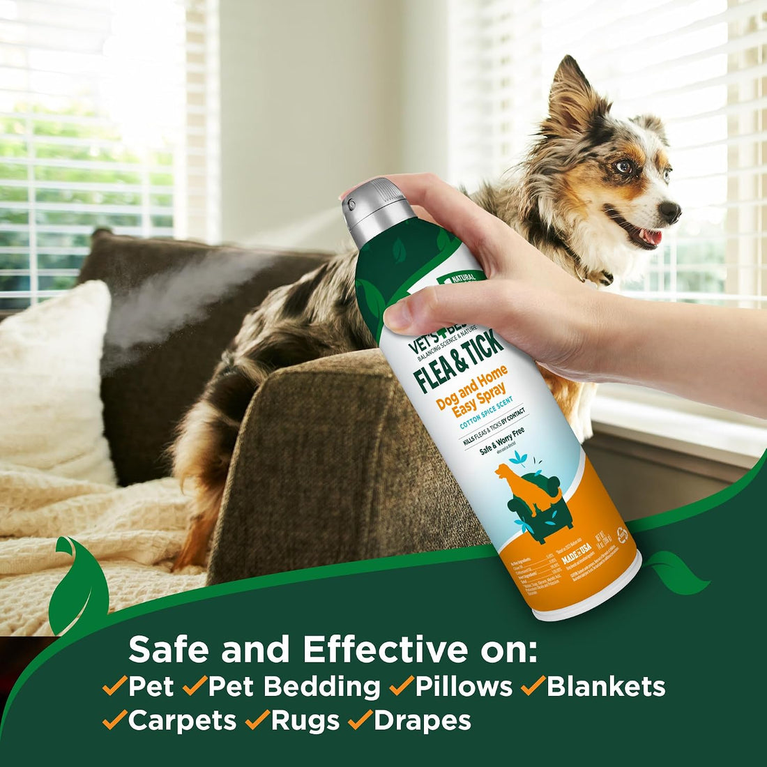 Vet's Best Natural Flea and Tick Easy Spray for Dogs