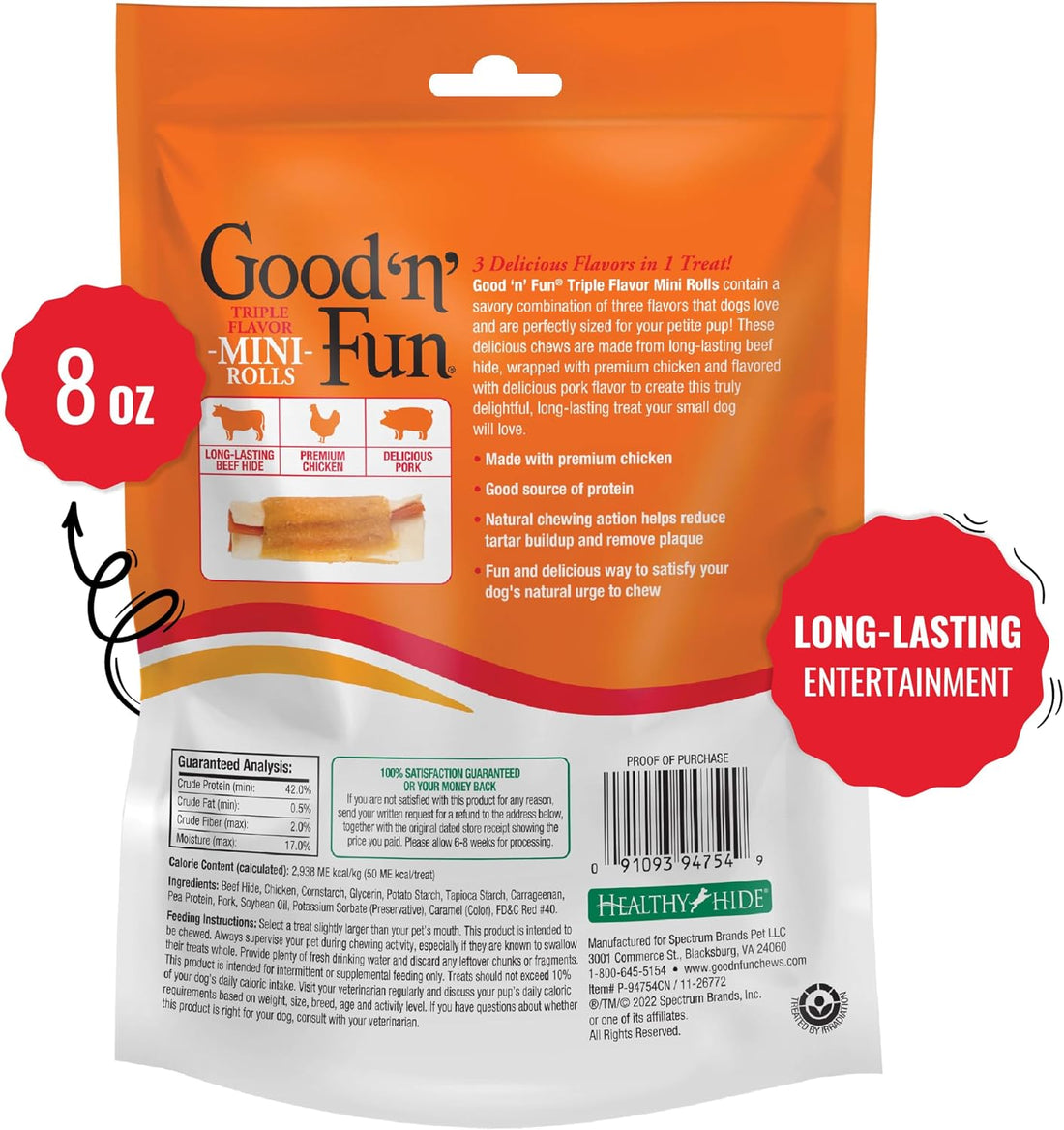GOOD 'N' FUN Mini Rolls Long-Lasting Treat for Small Dogs